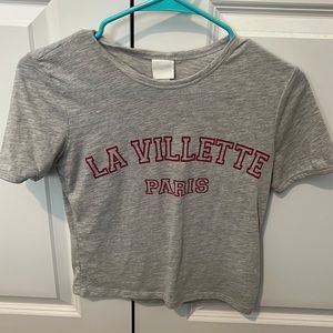 T shirt, size small, a little cropped